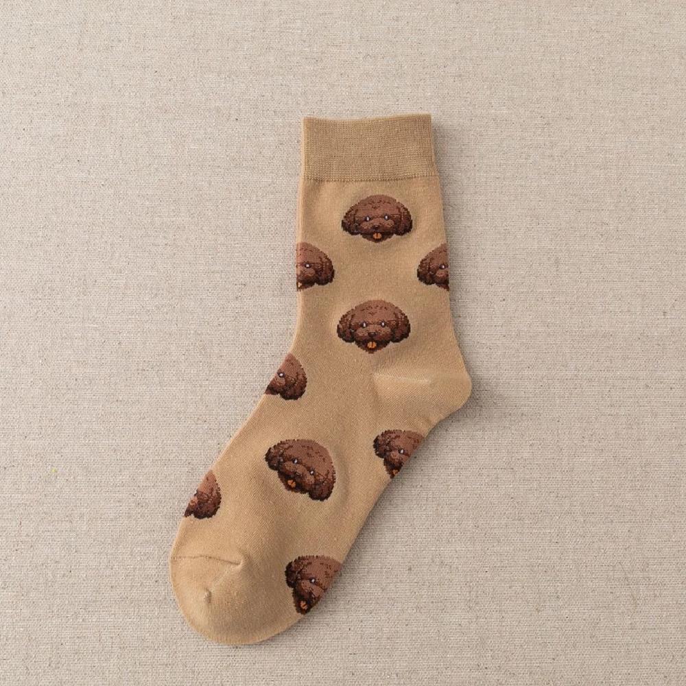 Neue Niedliche Cartoon Hund Mittelrohrsocken Japanische Ins Kreative Damen Socken Shiba Inu Dalmatiner Malzis Teddy Pomeranian Dropship