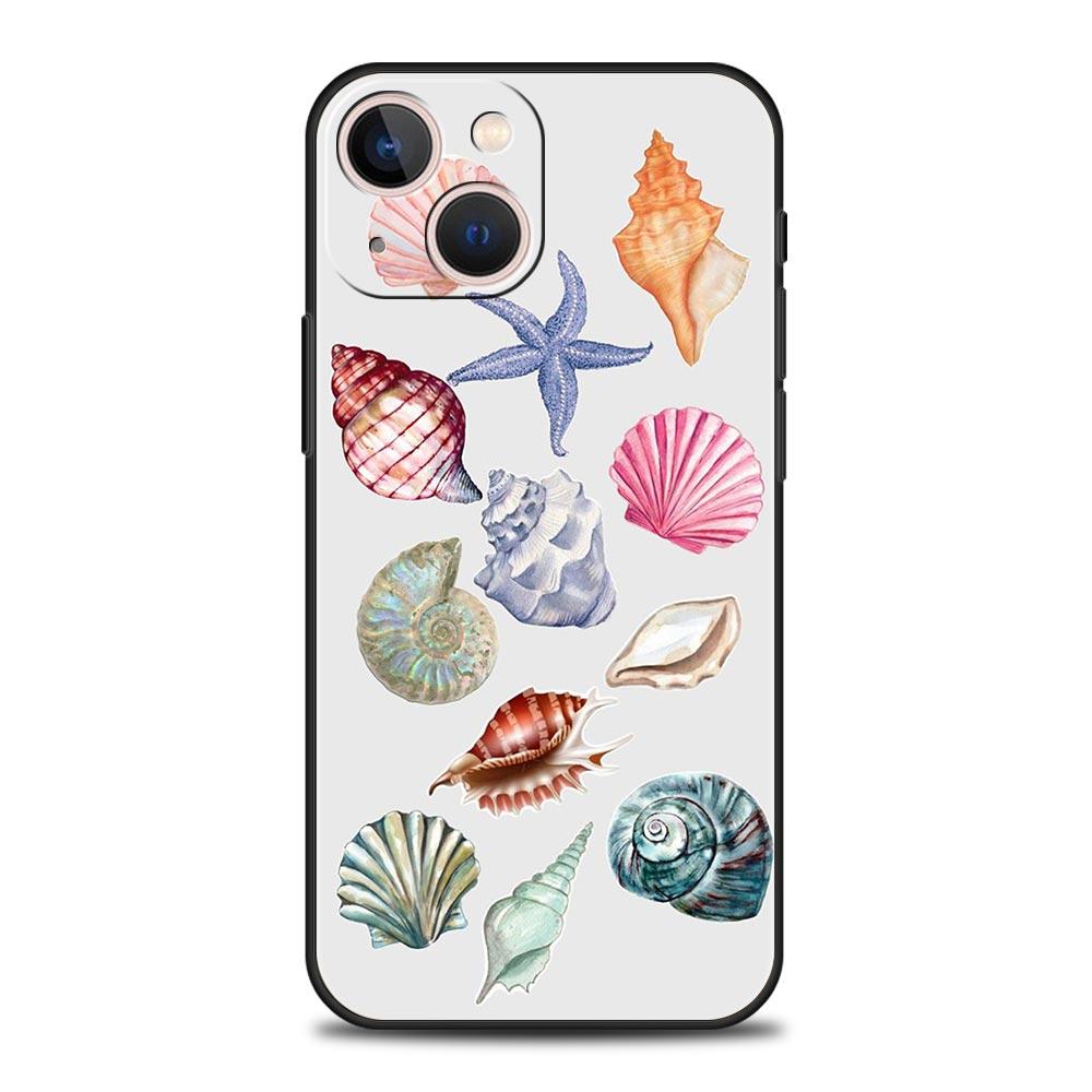 Phone Case For iPhone 17 16e 15 14 13 12 11 Pro Max SE 7 8 Plus Shell iPhone 16 Soft TPU Cover Ocean Life Theme