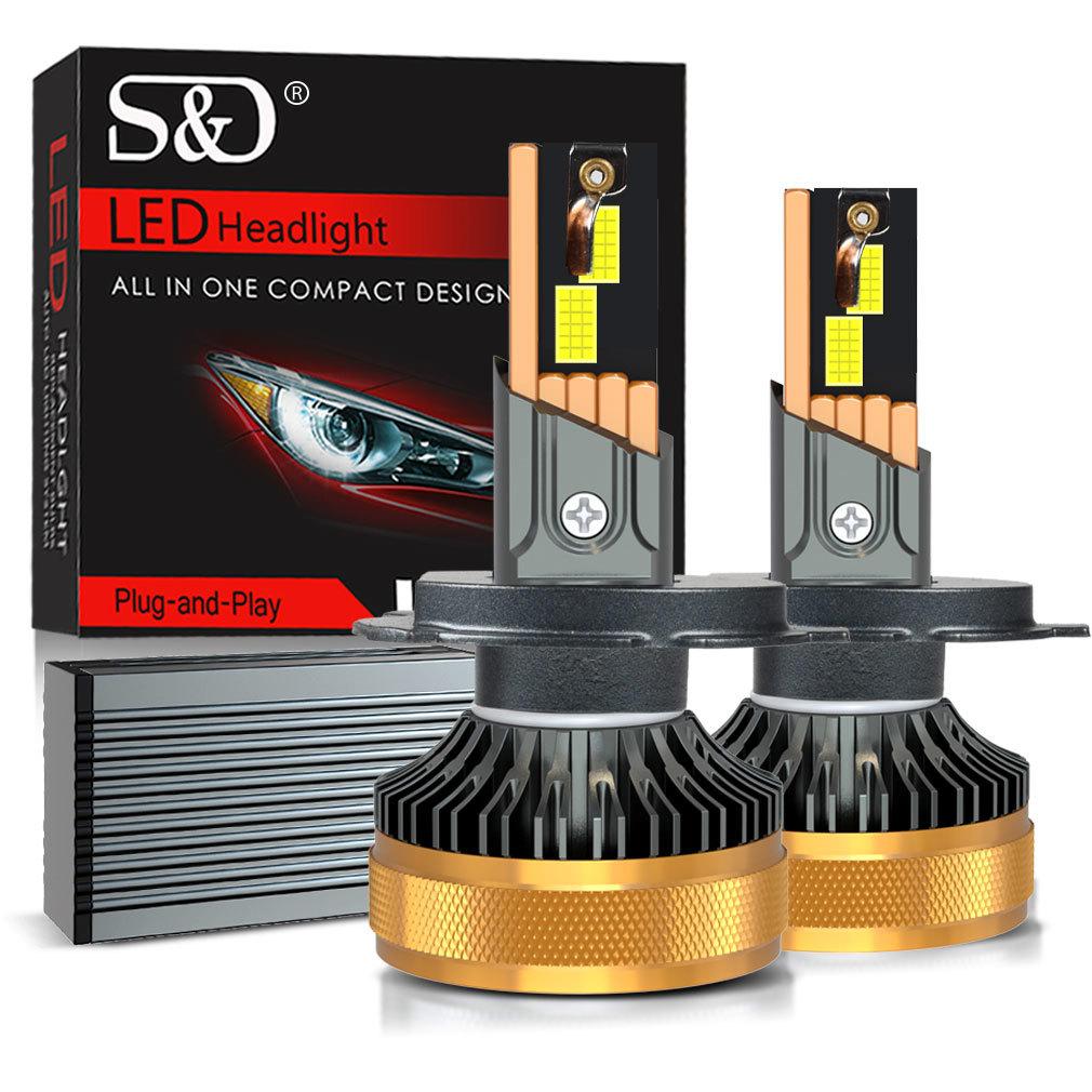 2 Stück H1 H4 H7 LED Scheinwerferlampen Canbus H8 H11 9005 HB3 9006 HB4 9012 Hir2 Turbo Autoscheinwerfer 140W 60000LM 12V 24V Auto 10 Kupferrohrlampe 6000K