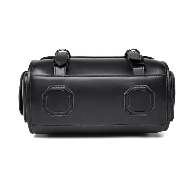 High Capacity Unique Punk Motorcycle Leather Tool Bag Saddlebag for Bikers & Adventurers Long Distance Riding