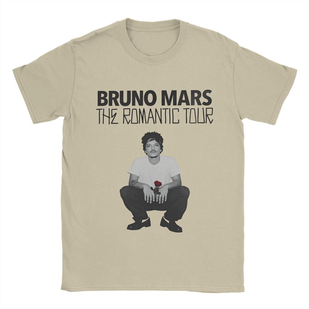Bruno Mars 2026 THE ROUnisexTIC TOUR Graphic Printed T Shirts for Unisex Women Pure Cotton Tee Shirt Clothes