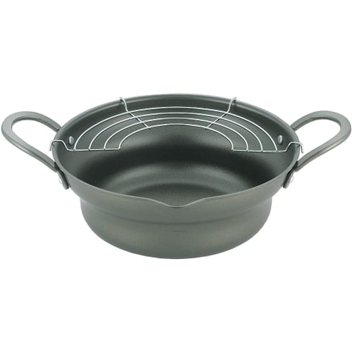 Rim Wide Mouth Frying Pan (with strainer) 22cm EN-W22W
