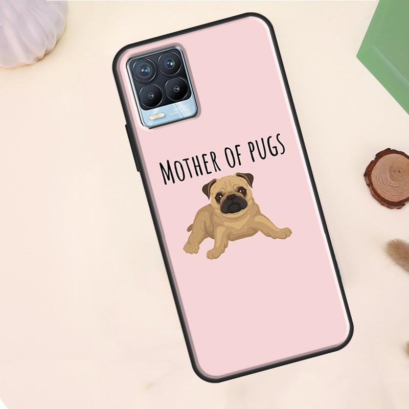 Funny Pug Dog Case For Realme C67 C71 C63 C61 C55 C51 C53 C35 C65 C75 11 12 13 14 Pro Plus GT6 GT7 15 Pro