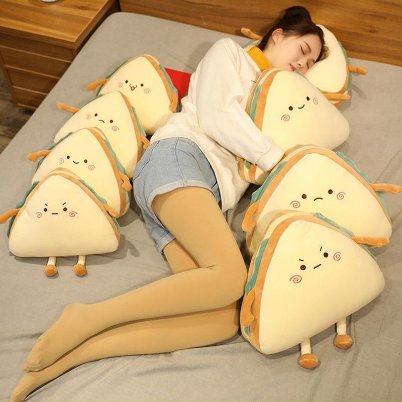 Cute And Cozy Sandwich Cake Plush Pillow Cushion With Four Expressions