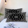 Paisley Flower Pattern 3D Printed Bedding Set Arabic Style Decoration Black Grid Duvet Cover Polyester Quilt Cover Pillowcase