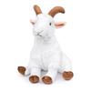 ZHONGXIN MADE Goat Plush Toy 10 inch (approx. 25cm) Realistic White Goat Sitting Position Super Soft Kids Gift Birthday Baby Shower Gift Animal Model