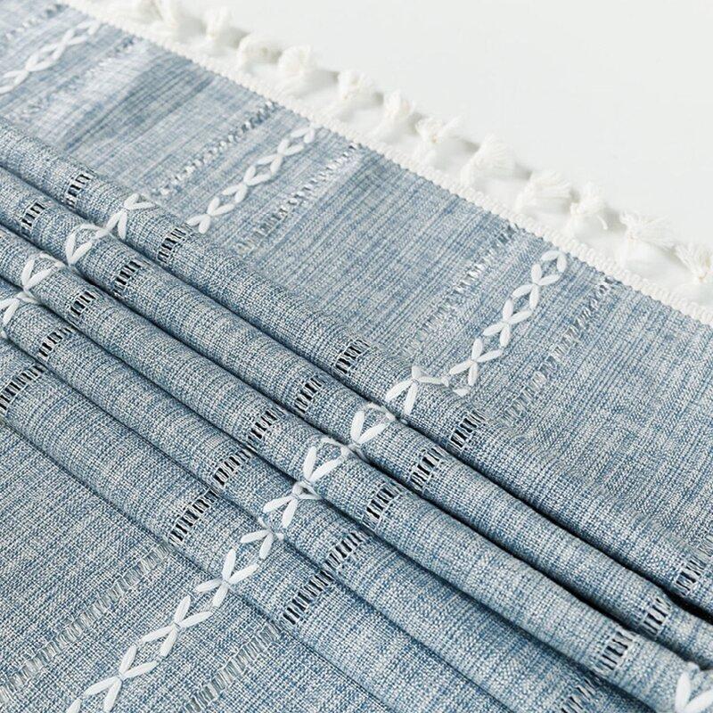 Rechteckige Tischdecke Jute Bauernhaus Tische Abdeckung Rustikal Knitterarm Waschbar Küche Esszimmer Tischdecken Dekoration