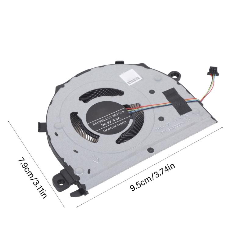 Efficient Laptop CPU Cooling Fan Rapid Heat Dissipation Low Noise Metal Fan For KPRC-W10L W50 W60 KPR-W19 W29