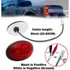 KEING Dually Bed Fender Side Marker LED Lights For Ford 1999- F250 F350 F450 F550 (2PCS Red + 2PCS Amber)