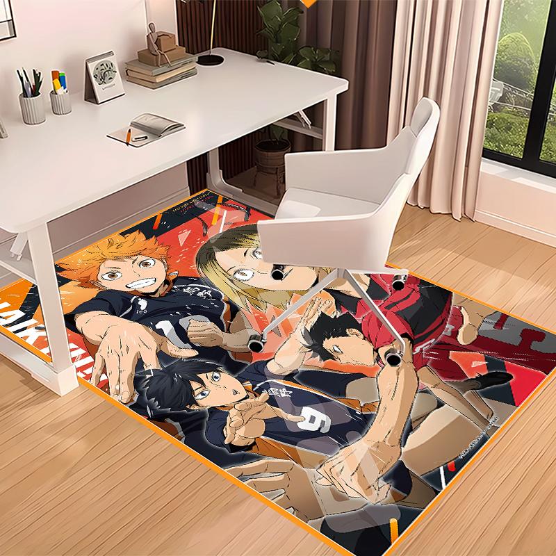 Haikyu Printed Absorbent Washable Carpet, Non-Slip Bathroom Mats, Kitchen Rugs, Yoga Mat,Living Room Entrance, Camping Picnic Rugs