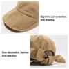 Travel Women Girl Anti-UV Soft Big Wide Brim Bows Bucket Hat Baseball Cap Sun Visor Hats Sun Hat
