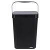 Black Hanging Cabinet Waste Bin with Lid and Handle 10L