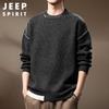 JEEP SPIRIT Men's Heavyweight Round Neck Sweater