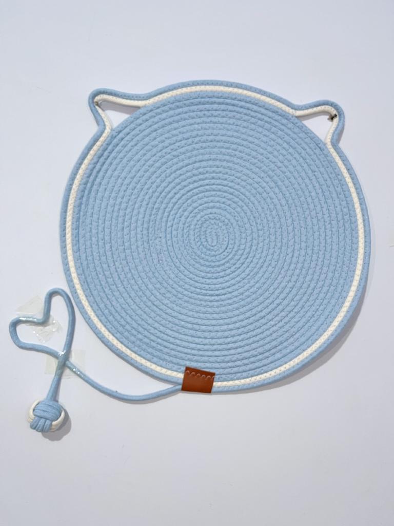 Woven cotton rope cat paw pad self feeding ball integrated sleeping pad washable and grindable scratch tool cat scratch pad