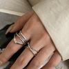 925 Sterling Silver Vintage Cross Winding Finger Rings for Women Couple Minimalist Party Jewelry Gift Prevent Allergy