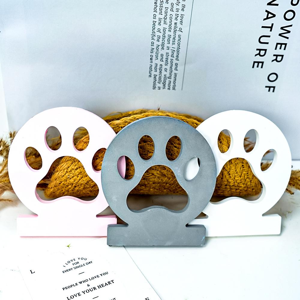 Cute Dog Claw Candlestick Silicone Mold Plaster Resin Candle Holder Ornament Mould DIY Candle Stand Craft Cement Mold Home Decor