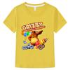 T-shirt per Bambini Grizzy e i Lemming 100% Cotone Stampa Cartone Animato Manica Corta Carina per Bambini e Bambine Top per Bambini 3-12 Anni Girocollo Magliette Estive Anime