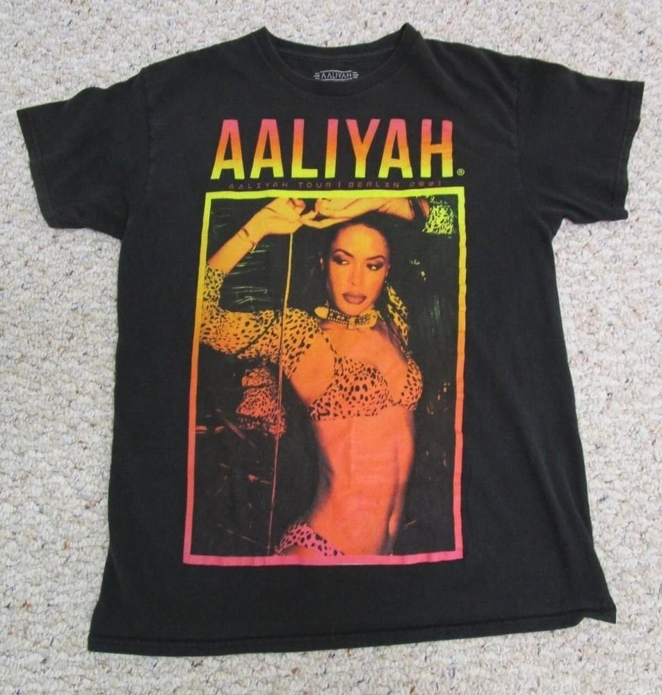 

90s Aaliyah Retro Style Basic Black Unisex T shirt Classic Style S5XL WA0901 Unisex T-Shirt M