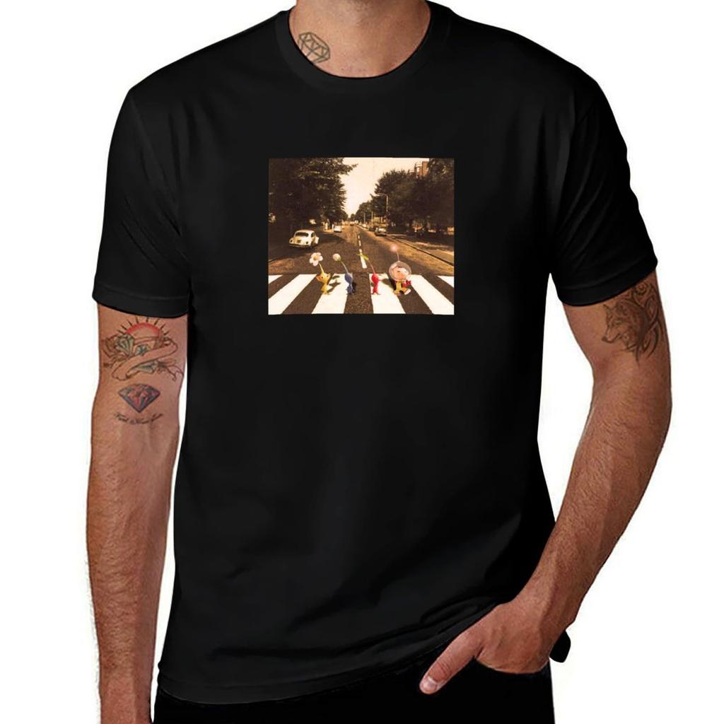 Pikmin Abby Road Tshirt Unisex T Shirt Heavy Cotton Essential T Shirt Tshirt