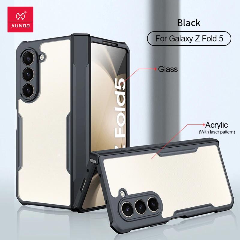 High Quality Luxury Clear Transparent Armor Phone Case for Samsung Galaxy Z Fold 7 6 5 4 3 5G Shockproof Protective Back Cover