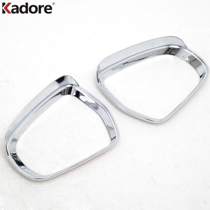 Rearview Mirror Eyebrow Cover Trim For Suzuki Vitara Escudo 2015-  Chrome Car Side Mirrors Rain Guard Sun Visor Frame