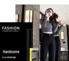 2025 Winter Black Velvet Thickened High-Waist Slimming Loose Harem Jeans for Petite Women
