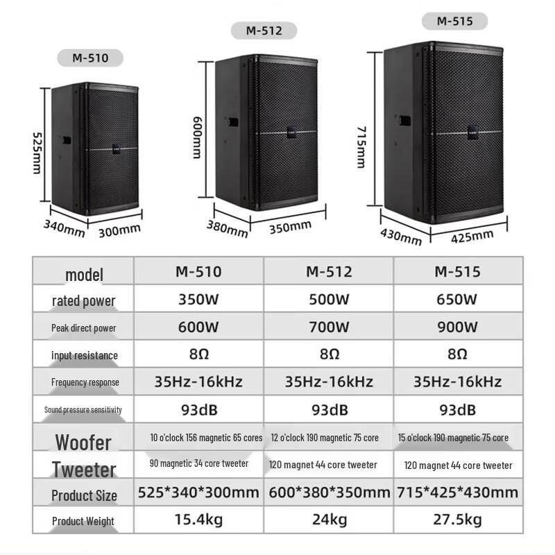 Huisite M-510 Professional 10-inch Passive Speaker (CN version)