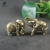 Solid Copper Lucky Elephant Small Ornaments Brass Blessing Elephants Miniature Figurine Antique Bronze Animal Statue Craft Decor