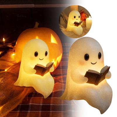 Roztomilý duch, Duch jako lampička na čtení, Noční světlo na čtení Halloween