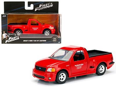 Jada StarSun Depot Brian 1999 Ford SVT Lightning Red Fast Furious Movie Model Car F-150 & 1/32