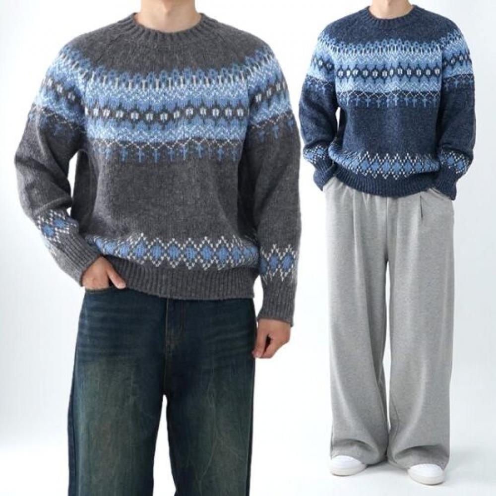 Onl Men Snowflake Knit Sweater Mpn