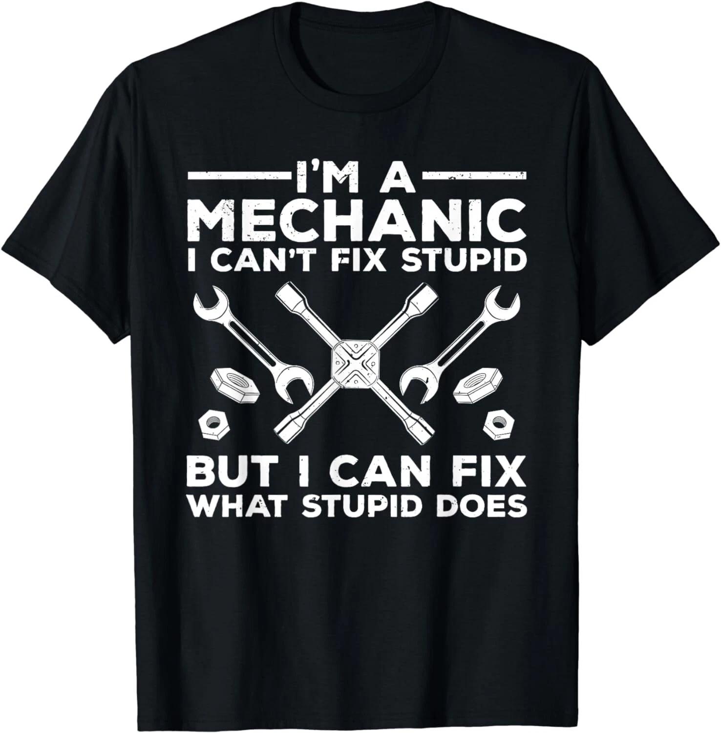 Funny Mechanic For Men Dad Car Auto Diesel Automobile Garage Gift Unisex T-Shirt 3XL