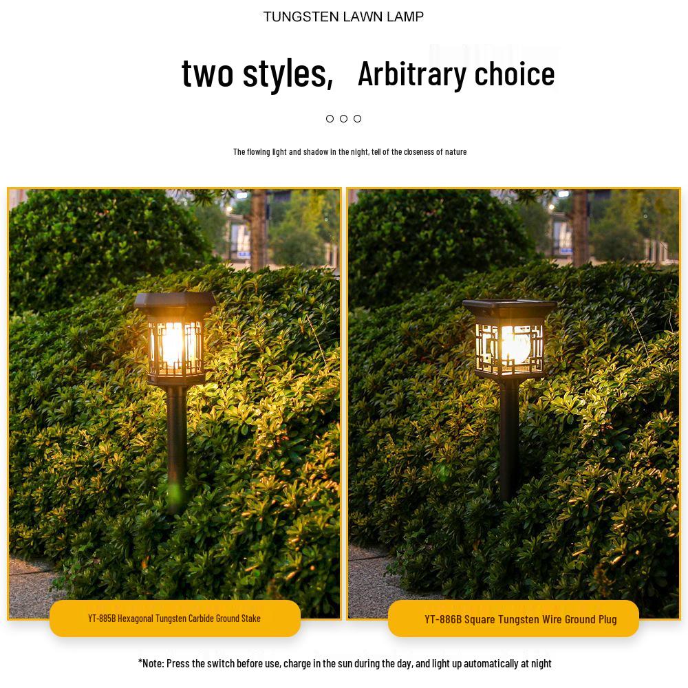 Waterproof Solar Lawn Light for Outdoor Villa Courtyard Decoration and Garden Landscape
