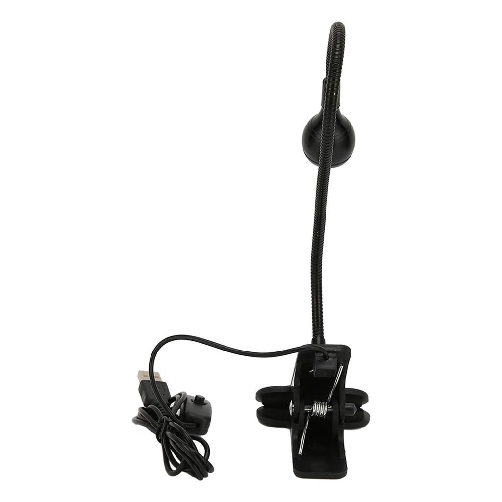 LED Lamp Warm Lighting Eye Protection Gooseneck Flexible Base Clip Portable USB Reading Light for