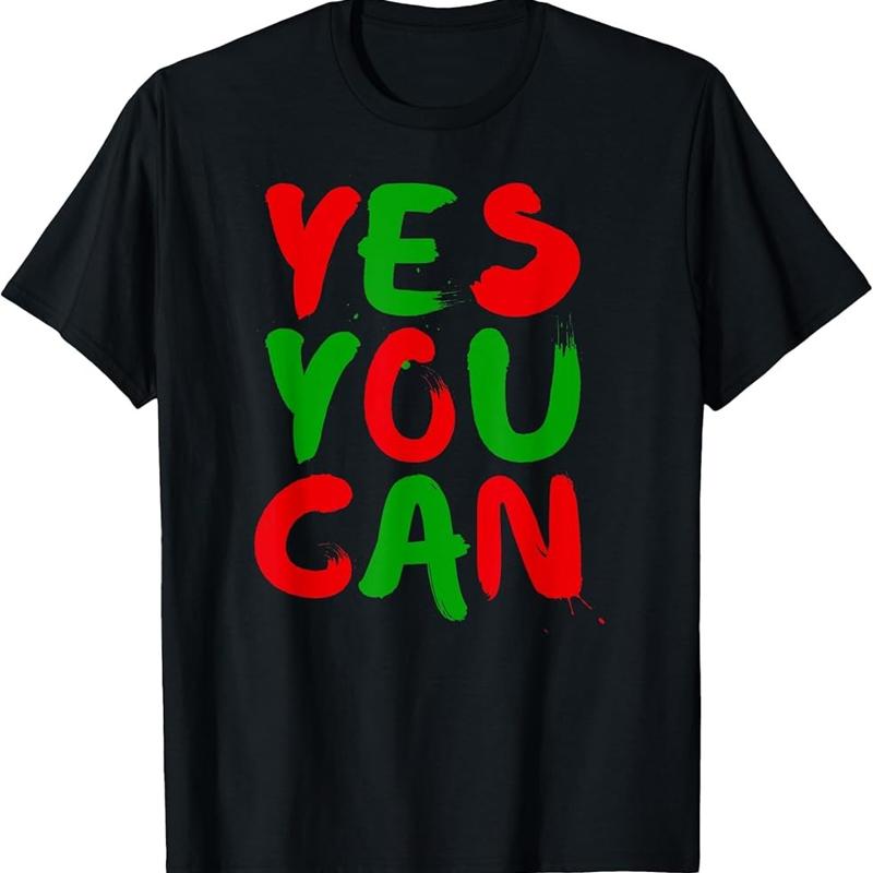 Yes You Can Hip Hop T Shirt Men'S Black Small Crew Neck Classic F
