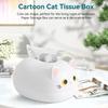 Cat Tissue Box Holder, Kitten Tissue Holder with 2 Toothpick Holder Cartoon Cat Tissue Napkin Box Cute Tissue Box Cover Napkin Storage Container for