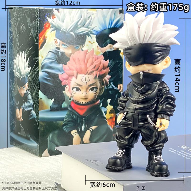Jujutsu Kaisen: Gojo Satoru Itadori Yuji Fushiguro Megumi Action Figure Model Cool Statue Car Chassis Ornament Toys Boy Gifts