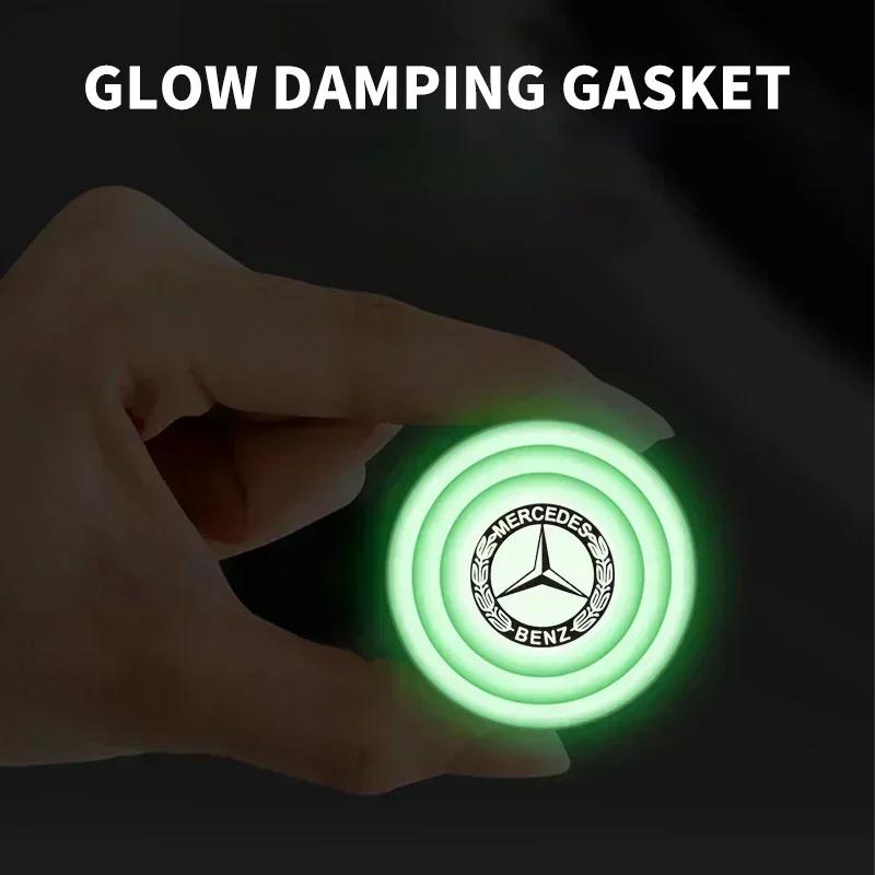 4Pcs Luminous Shock Absorber Car Door Silicone Anti Shock Pad For Mercedes Benz B/C/E/S Class A Class C200L GLC CLA accessories KF5