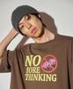 Lujeoseukeulleob No More Thinking Short Sleeve T-Shirt Brown