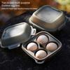 Practical 4 Compartment Eggs Container With Shockproof Silicone Protections Eggs Holder for Outdoor Camping Picnics