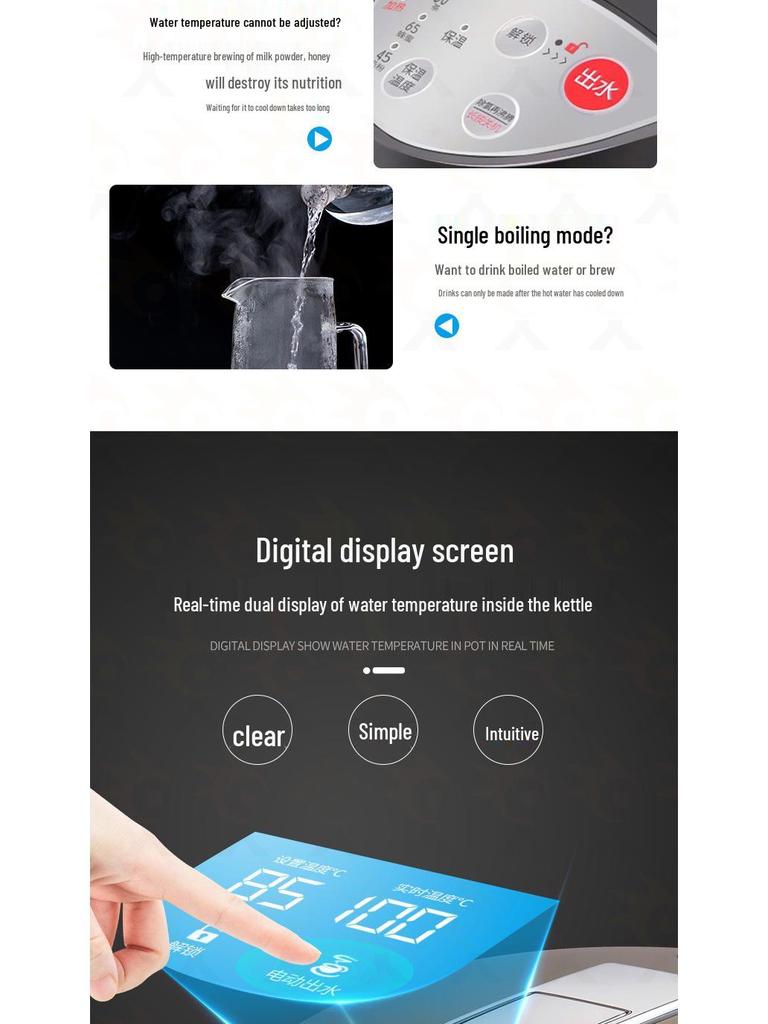 Apache Smart Electric Kettle AHP-5093 - Integrated Insulation & Constant Temperature Hot Water Solution for Home