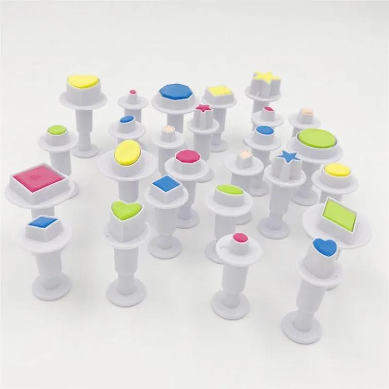 Round Flower Sugarcraft Fondant Cutter Plastic Heart Cake Mold DIY Fondant Cake Decorating Tools Plunger Paste Sugar Craft Die