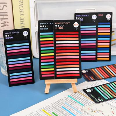 1 Stück feine Index-Paste-Aufkleber-Set, 300 Blatt, PET, transparent, Notizblock, Buch-Tag, Spot-Marker, Büro, Schule