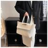 Women Casual Commuting Bag Large Capacity PU Leather Vintage Shoulder Bag Solid Color Fashion Tote Handbag Retro Messenger Bag