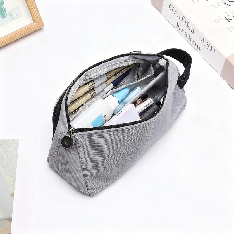 Triangle Black and White Plaid Pencil Case New Student Pencil Case Pencil Case Stationery Storage Bag Large Capacity