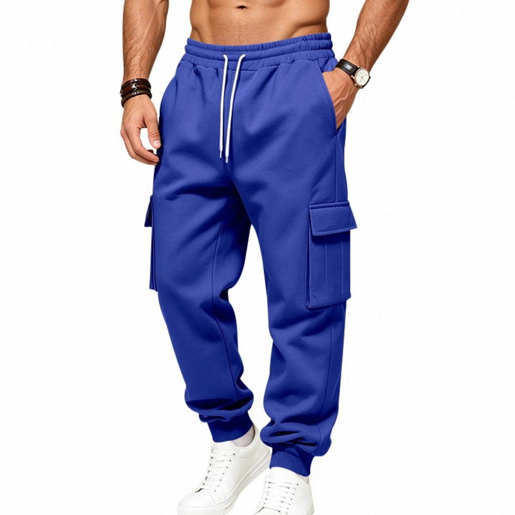 Men's Outdoor Casual Cargo Sweatpants, -Lined, Loose Fit, Multiple Pockets for Sports, Hiking and Daily Wear