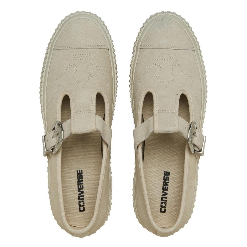Converse As LifTd RibTape T sTrap wT Ox 31315841 sTone whT