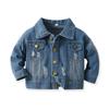 Nuova Giacca di Jeans Primavera/Autunno con Strappi per Ragazzi e Ragazze