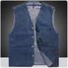 Vestă Utility Casual Bărbați Denim Bumbac cu Nasturi Buzunare Exterioare Vestă cu Talie Vestă Casual Bărbați Slim Fit Fără Mâneci Vestă Îmbrăcăminte