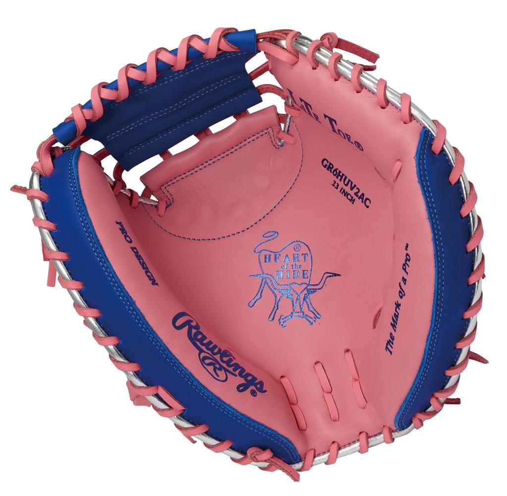 Rawlings Softbal Handschoen HOH UV GAPHIC N6 BASIC 33 inch, Softbal, Vanghandschoen, GR6HUV2AC, Roze, (Rechtshandige worp)